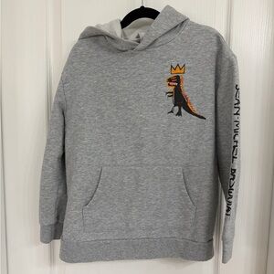 Jean Michel Basquiat Gray Kids Hoodie